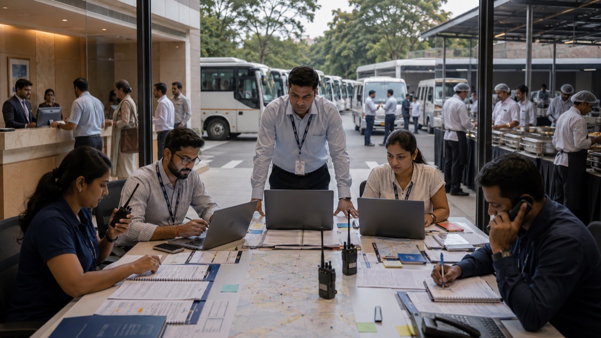 Coordinating large-scale event logistics and hospitality operations across India